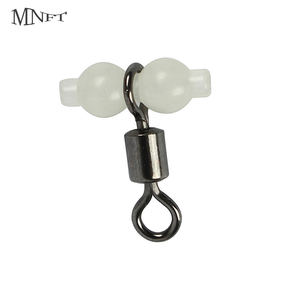 Fishing Hook Size - MNFT 100 Stück leuchtende 3-Wege-langlebige Angelwirbel,