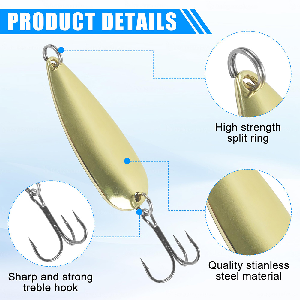 5 Stücke Angellöffel Metall An – Fishing Hook Treble Bewertung und Preis