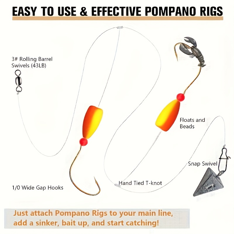 3 Stück Pompano Rigs Surf Fish – Fishing Hook Circle Bewertung und Preis