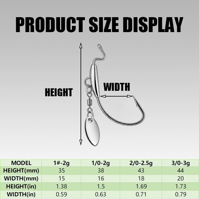 [TUODIAO] Kurbelhaken-Jigköpfe – Fishing Hook Weedless Bewertung und Preis